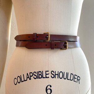 Custom Brown Leather Belt